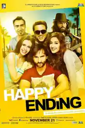 Happy Ending 2014 HDRip 350Mb Full Hindi Movie Download 480p poster | Bolly4u Official