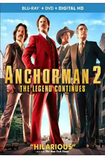 Anchorman 2 The Legend Continues 2013 BRRip 350MB Hindi Dual Audio 480p poster | Bolly4u Official