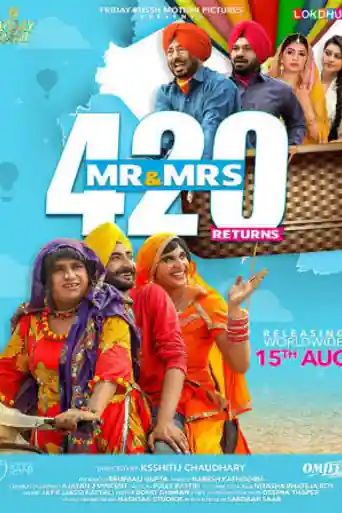 Mr & Mrs 420 Returns 2018 SDTV 650Mb Punjabi 720p poster | Bolly4u Official