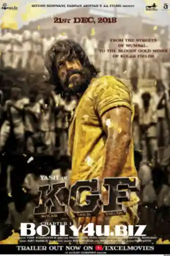 K.G.F Chapter 1 2018 Pre DVDRip 1GB Full Hindi Movie Download 720p poster | Bolly4u Official