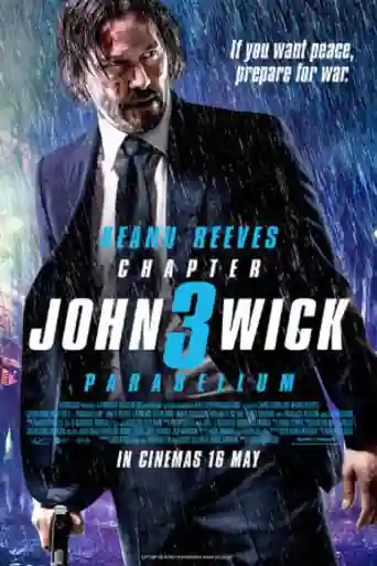 John Wick Chapter 3 Parabellum 2019 HDRip 900MB English 720p poster | Bolly4u Official