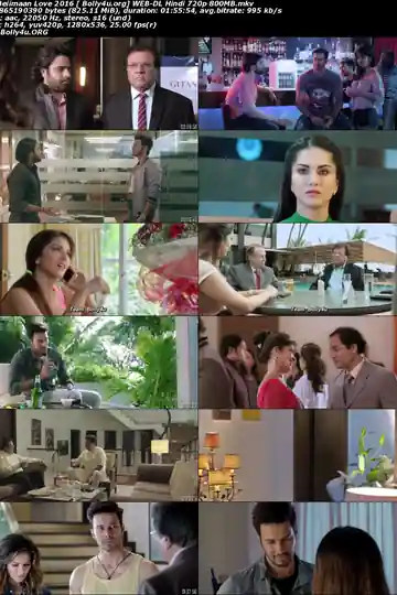 Beiimaan Love 2016 WEB-DL 800MB Hindi Movie Download 720p