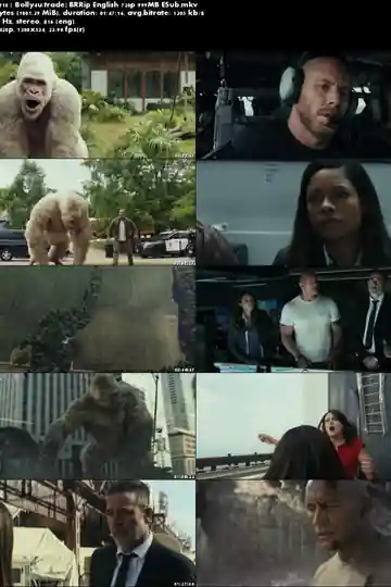 Rampage 2018 BRRip 300MB English 480p ESub Download