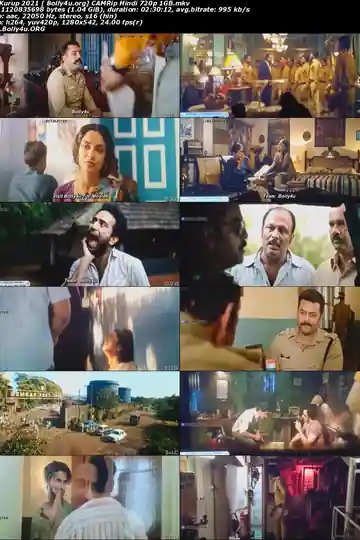 Kurup 2021 CAMRip 400MB Hindi Dubbed Movie Download 480p