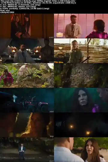 The Lost City 2022 HDRip English 720p 480p ESub Download