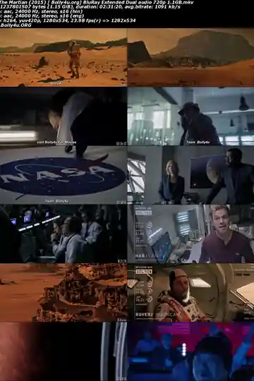 The Martian 2015 BRRip Extended Hindi Dual Audio 720p Download