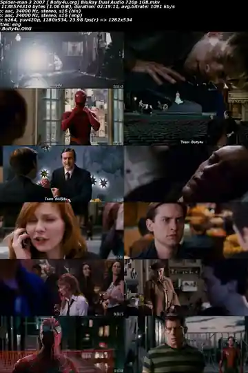 Spider-Man 3 2007 BRRip 1GB Hindi Dual Audio 720p Download Spider-Man 3 2007 BRRip 1GB Hindi Dual Audio 720p Download