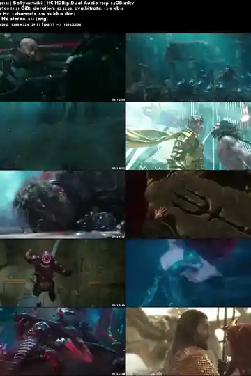 Aquaman 2018 HC HDRip 450MB Hindi Dubbed Dual Audio 480p Download