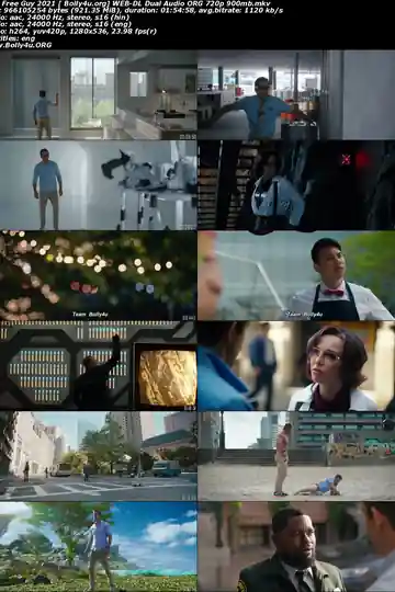 Free Guy 2021 WEB-DL 900Mb Hindi Dual Audio ORG 720p ESub Download