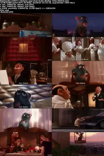 Ratatouille 2007 BluRay 350MB Hindi Dual Audio ORG 480p ESub Download