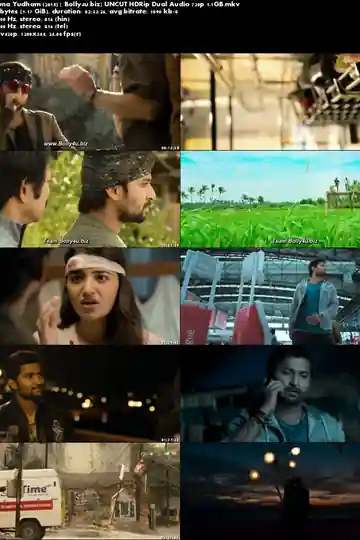 Krishnarjuna Yudham 2018 HDRip 450Mb UNCUT Hindi Dual Audio 480p Download