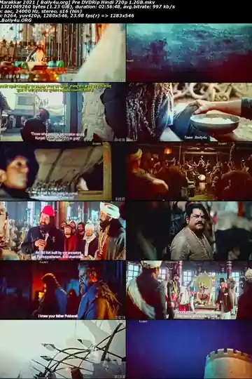 Marakkar 2021 Pre DVDRip 500MB Hindi Movie Download 480p